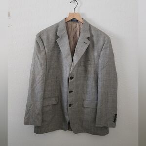 Ralph Lauren Mens 42R Plaid Classic Peppy Silk Wool Blazer